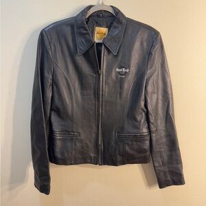Hard Rock Cafe Leather Jacket Size M